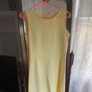 Talbots pale yellow cotton sun dress